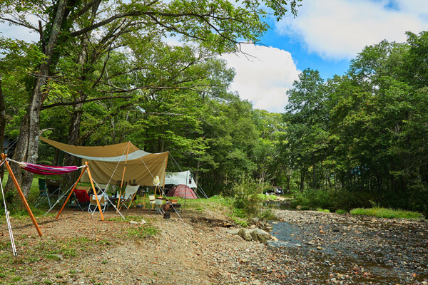 戸隠キャンプ場のフリーサイト