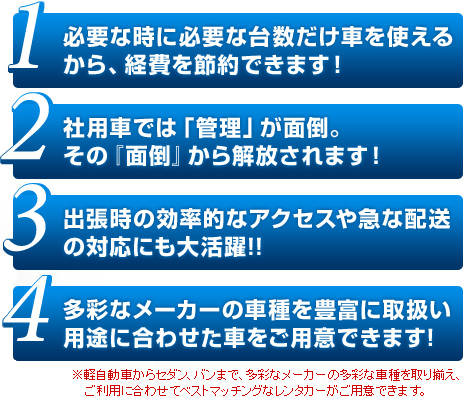 ビジネスでは、リースがオススメ！